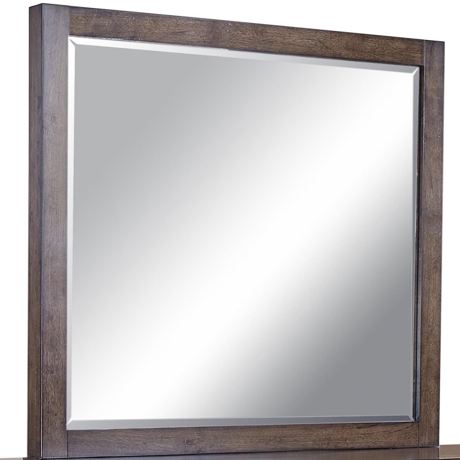 Aspenhome Modern Loft Mirror with Beveled Glass Godby Home Furnishings Dresser Mirrors